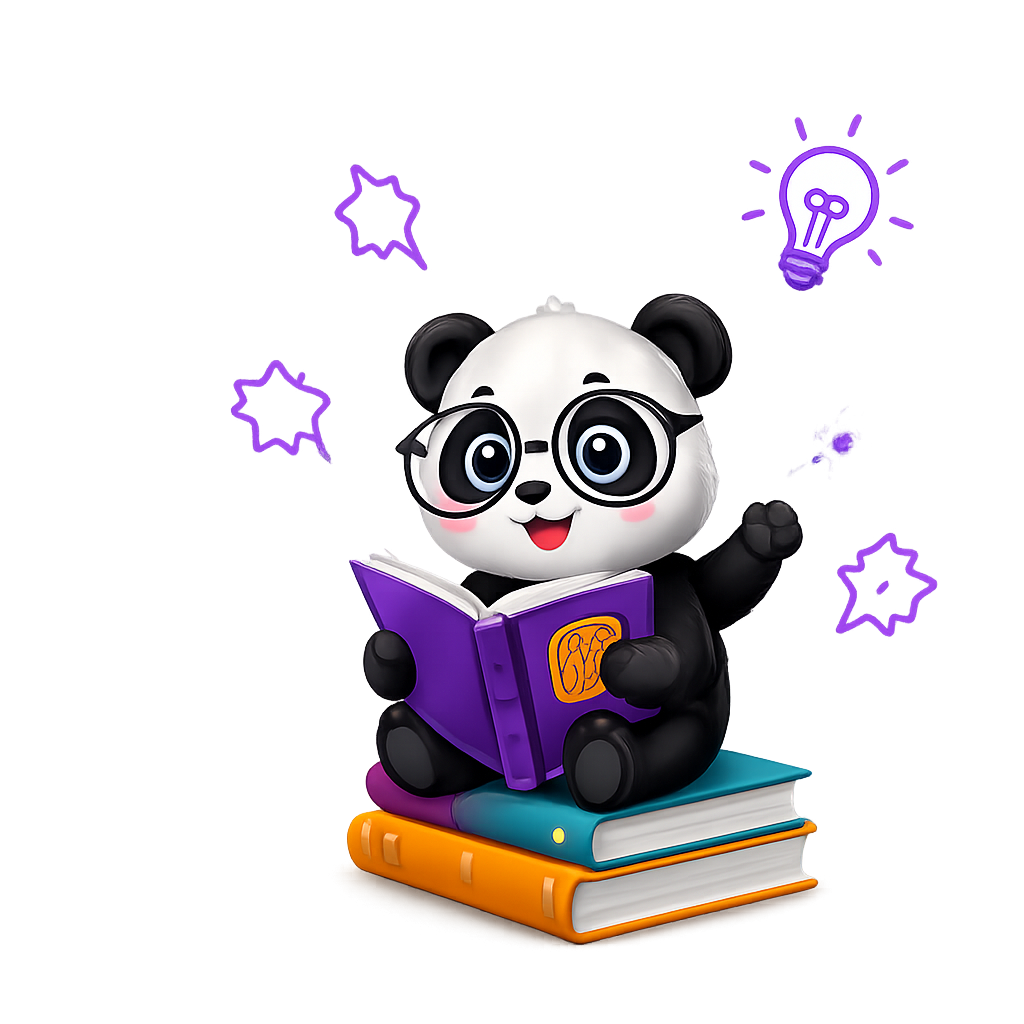Panda reading